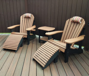 Adirondack Chair Deluxe with Adirondack Footrest and End Table Deluxe