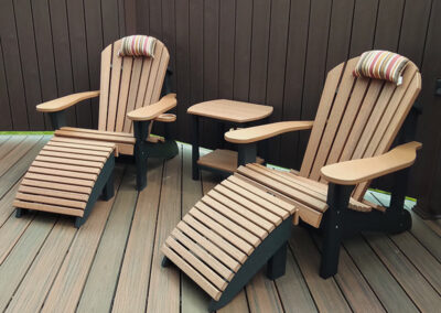 Adirondack Chair Deluxe with Adirondack Footrest and End Table Deluxe